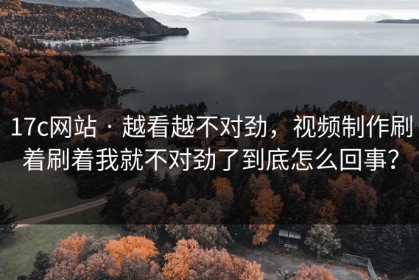17c网站 · 越看越不对劲，视频制作刷着刷着我就不对劲了到底怎么回事？