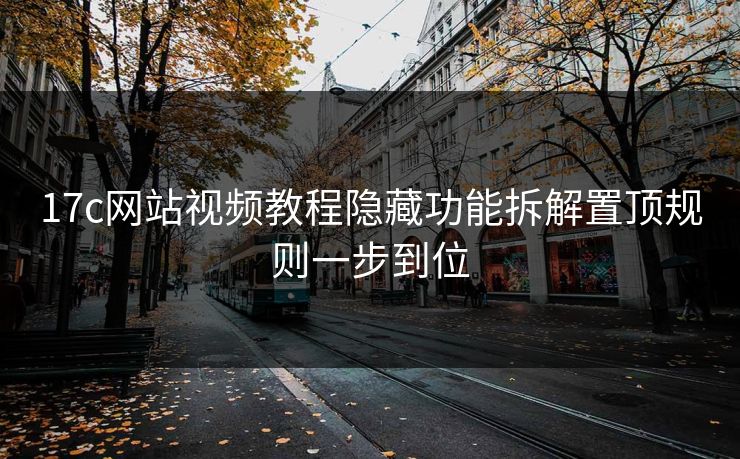 17c网站视频教程隐藏功能拆解置顶规则一步到位